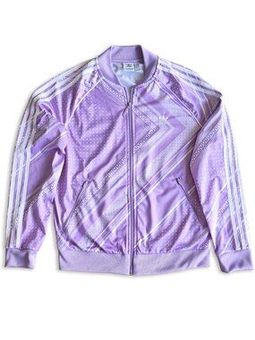 adidas Purple Bomber Track Jacket - Originals SST Purple Glow DV2580 - Women's M